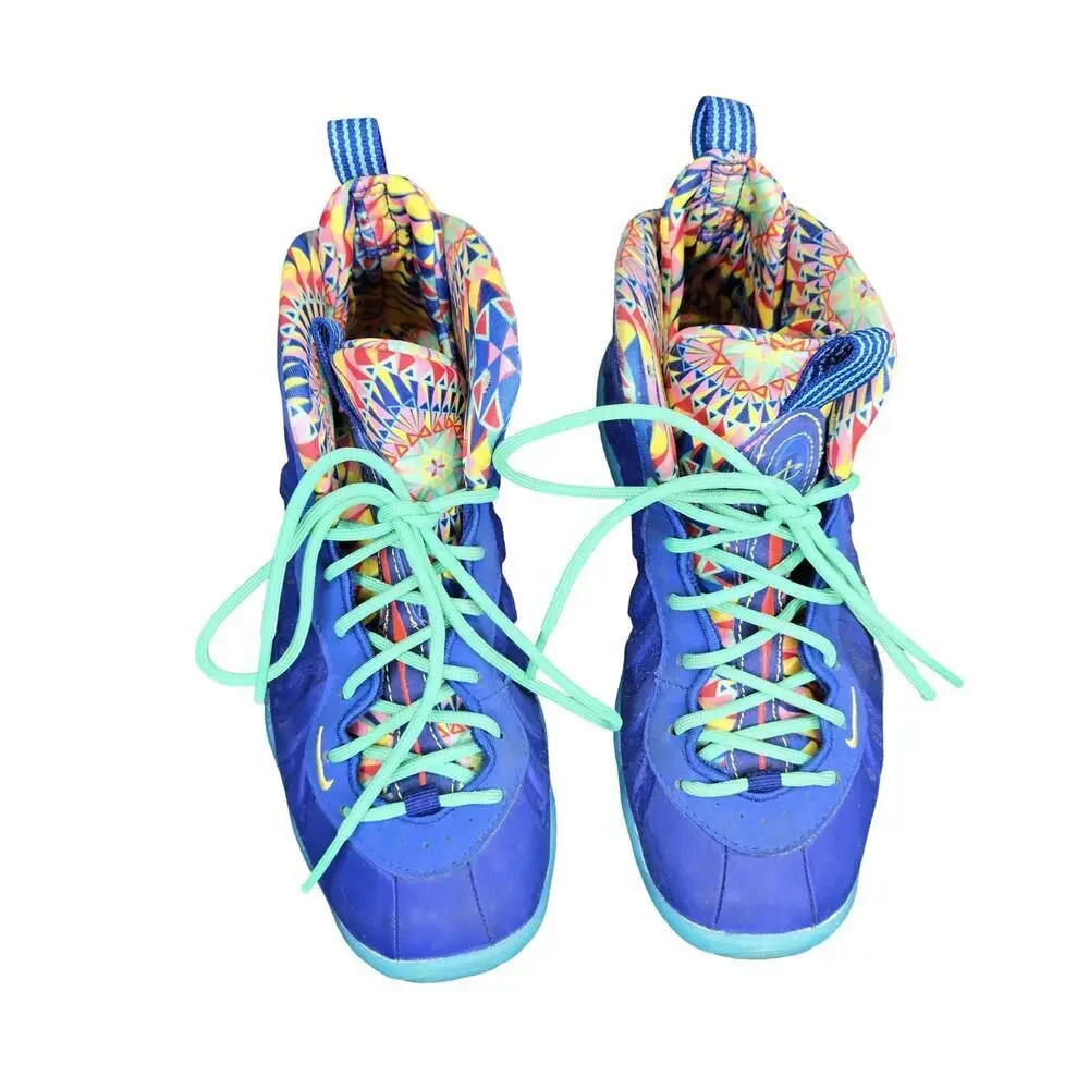 Nike Little Posite One Kaleidscope Blue Sneaker Size: 4Y